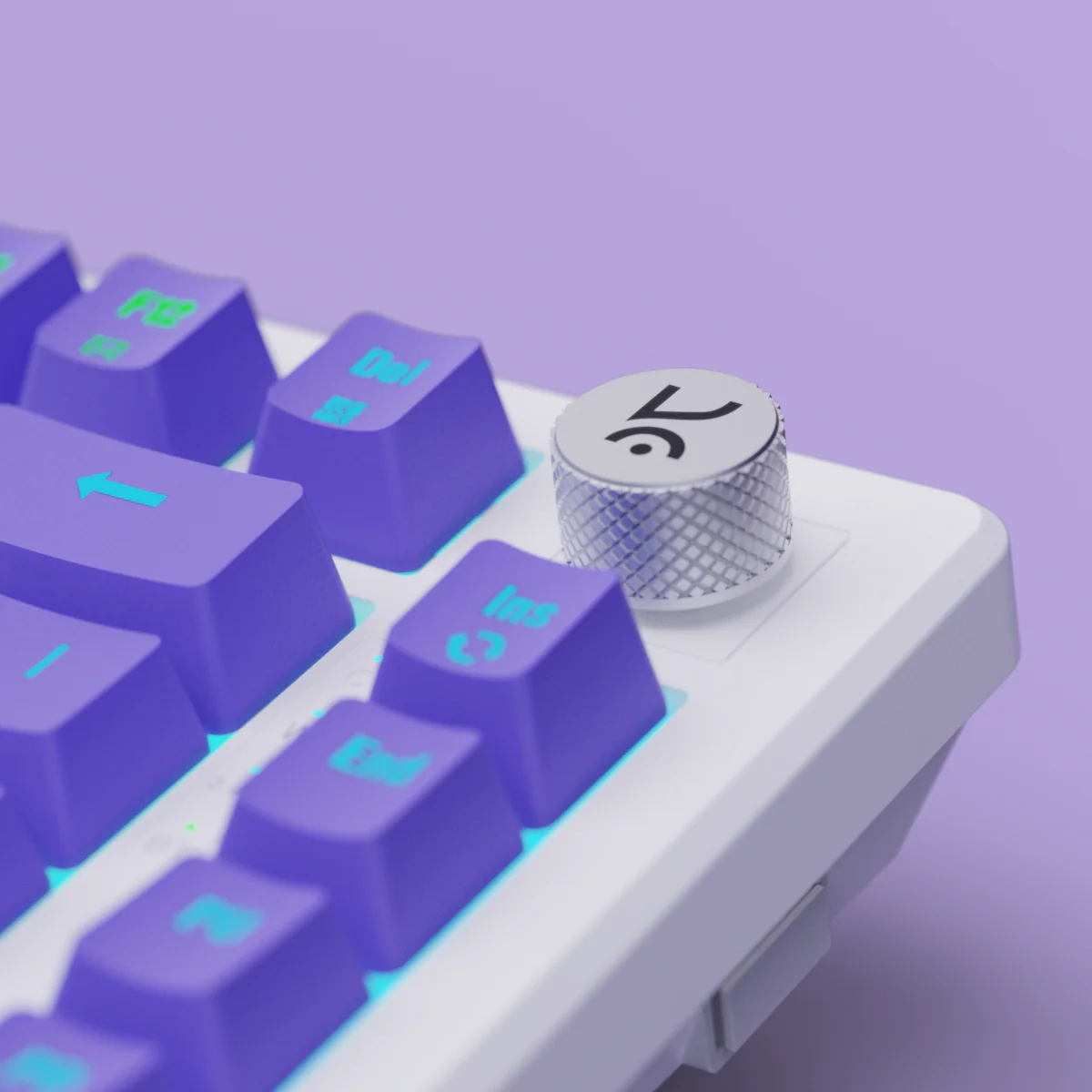 Hive75 White-Purple Wired Gaming Keyboard - Image 7