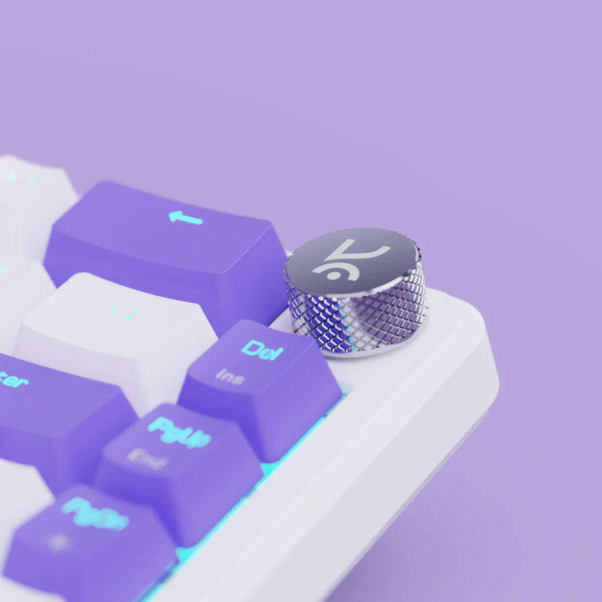 Hive65 White Purple Wired Mechanical Gaming Keyboard - Image 5