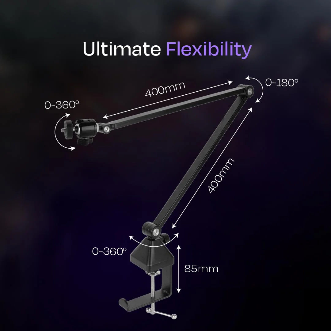 Sonik Gaming Mic + Rod Pro Boom Arm Combo - Image 3
