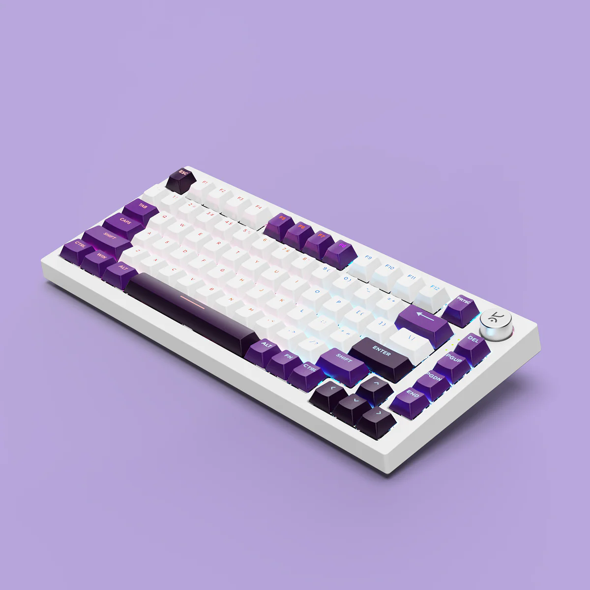 Swarm White Purple Wireless Gaming Keyboard - Image 3
