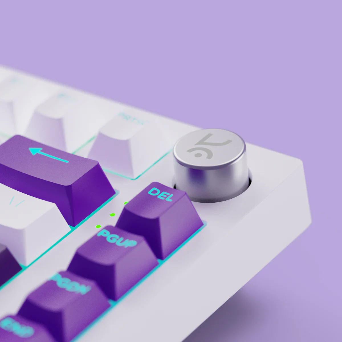 Swarm White Purple Wireless Gaming Keyboard - Image 5